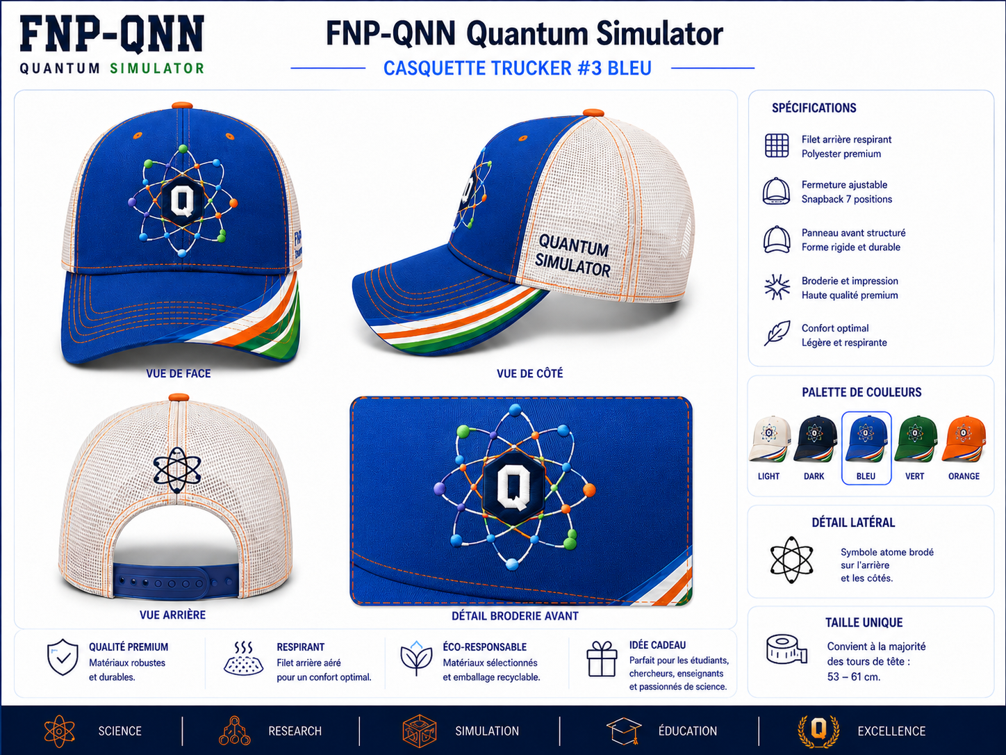 Concept rendering of FNP-QNN Blue Trucker Cap